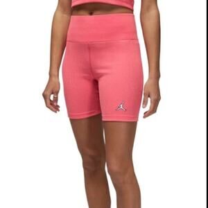 NWOT Air Jordan Women's Ribbed Pink Bike Shorts – Sz S